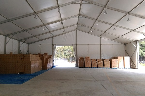 Freestanding Commercial Outdoor Warehouse Storage Tent with Heavy-Duty Canopy Structure
